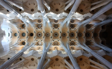 Inside Sagrada Familia.